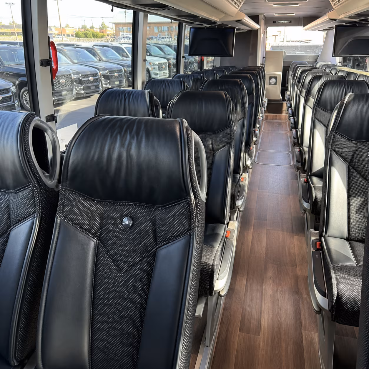 auburn charter bus rental interior