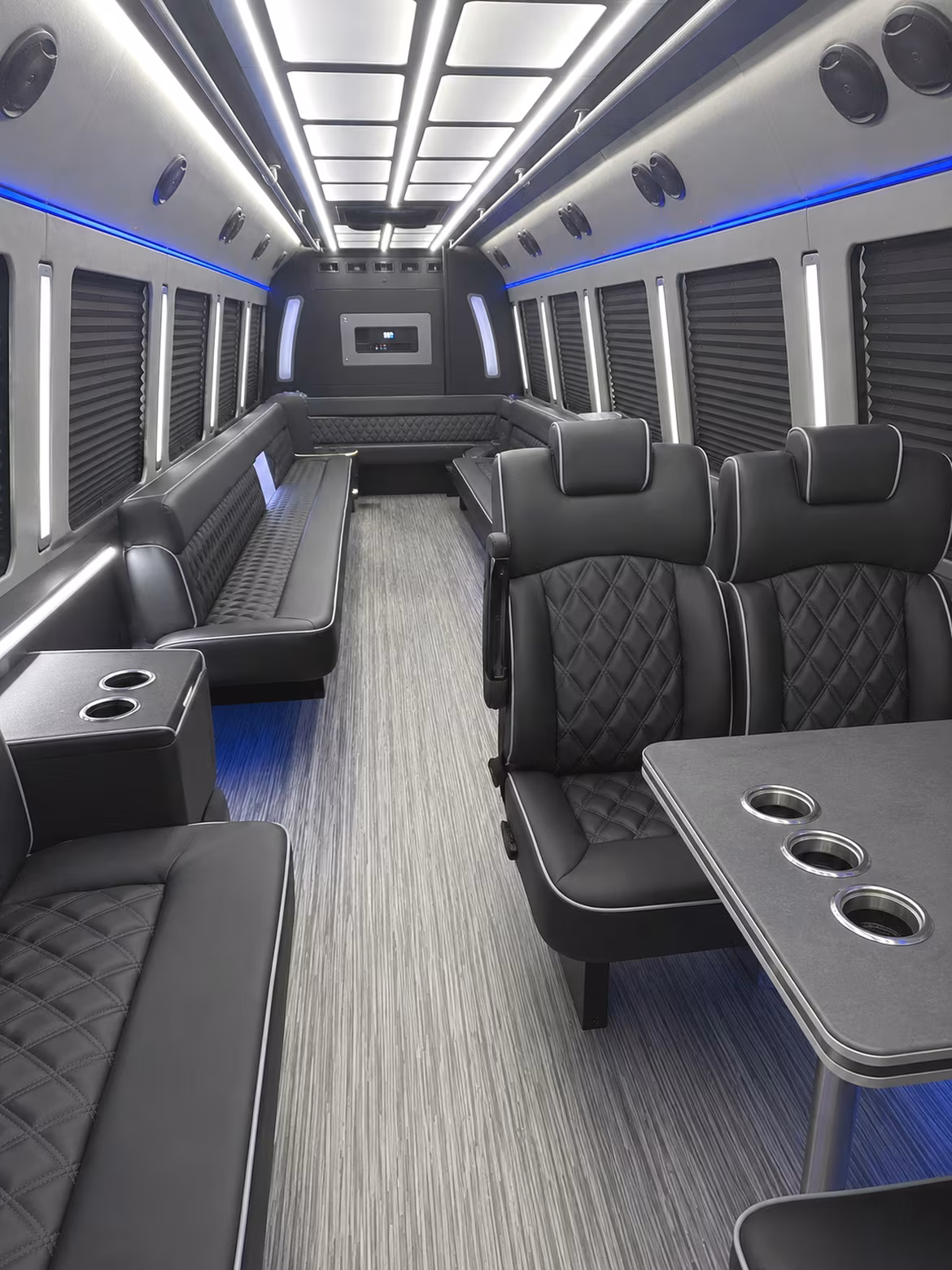 burien 25 passenger party bus inside