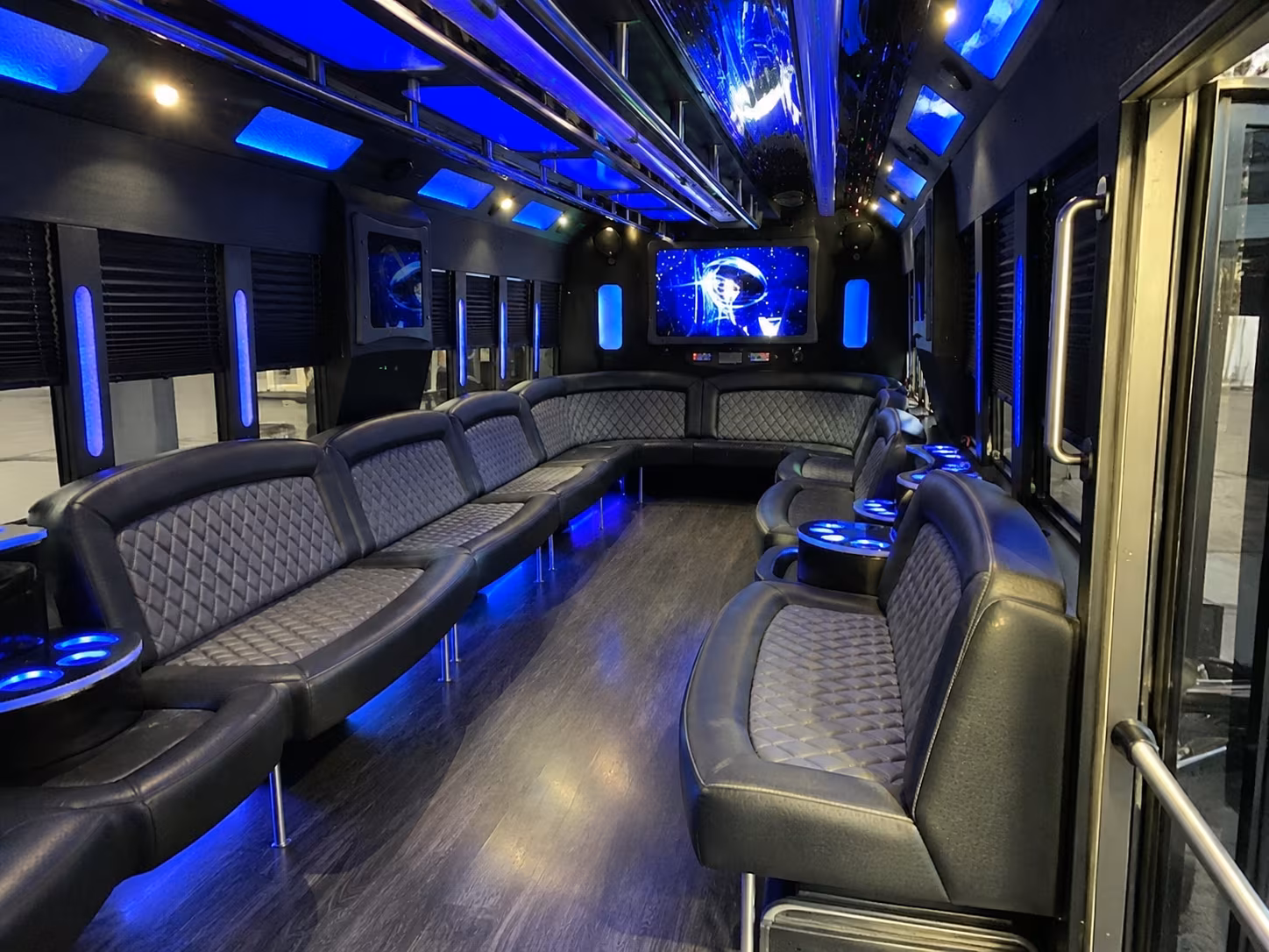 burien 28 passenger party bus interior