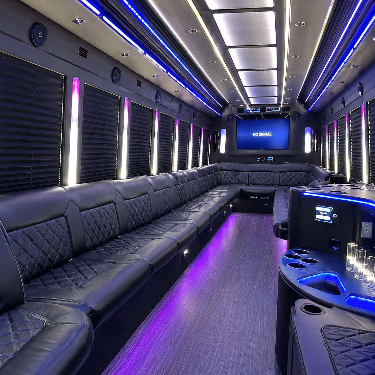 burien 30 passenger party bus inside
