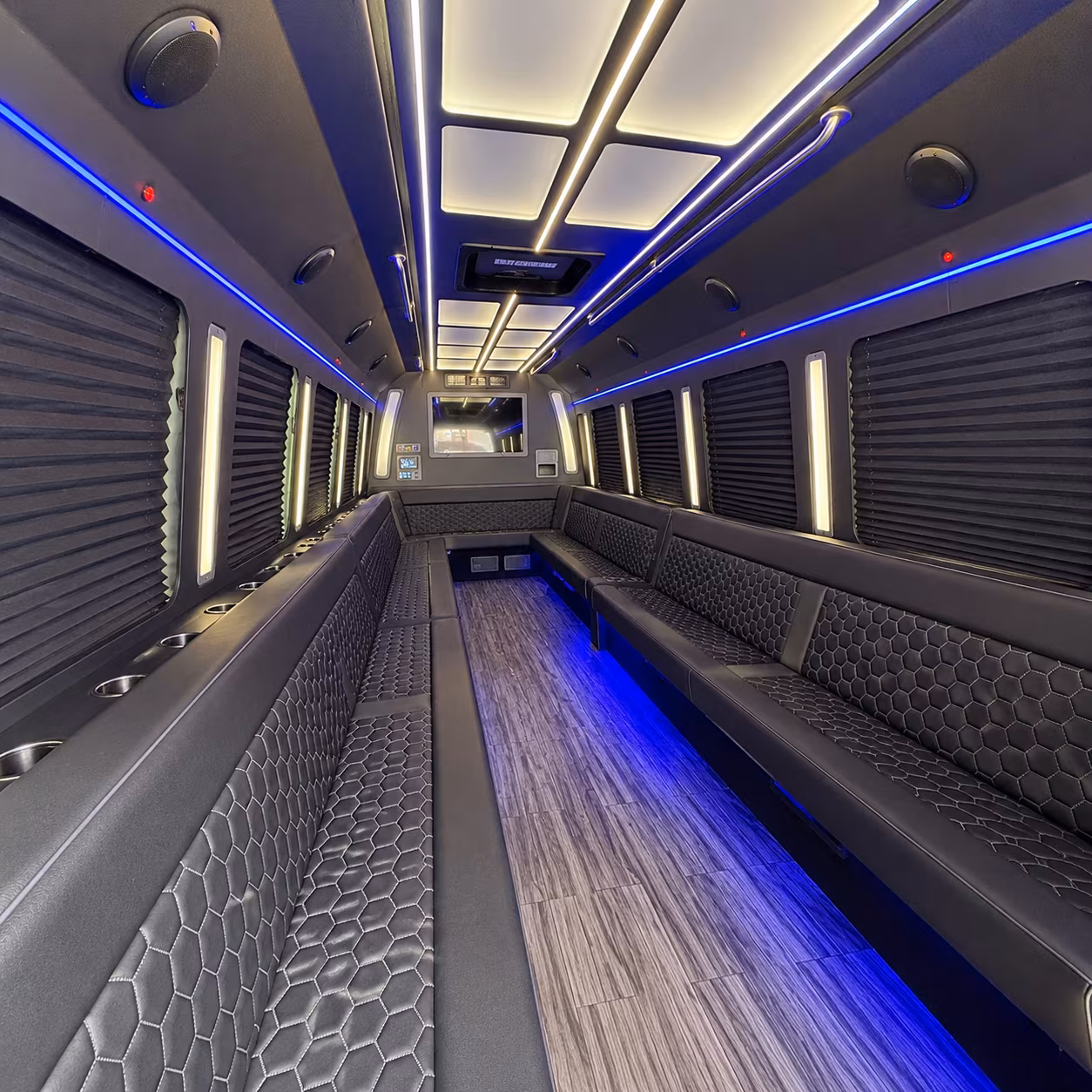 burien 30 passenger party bus interior