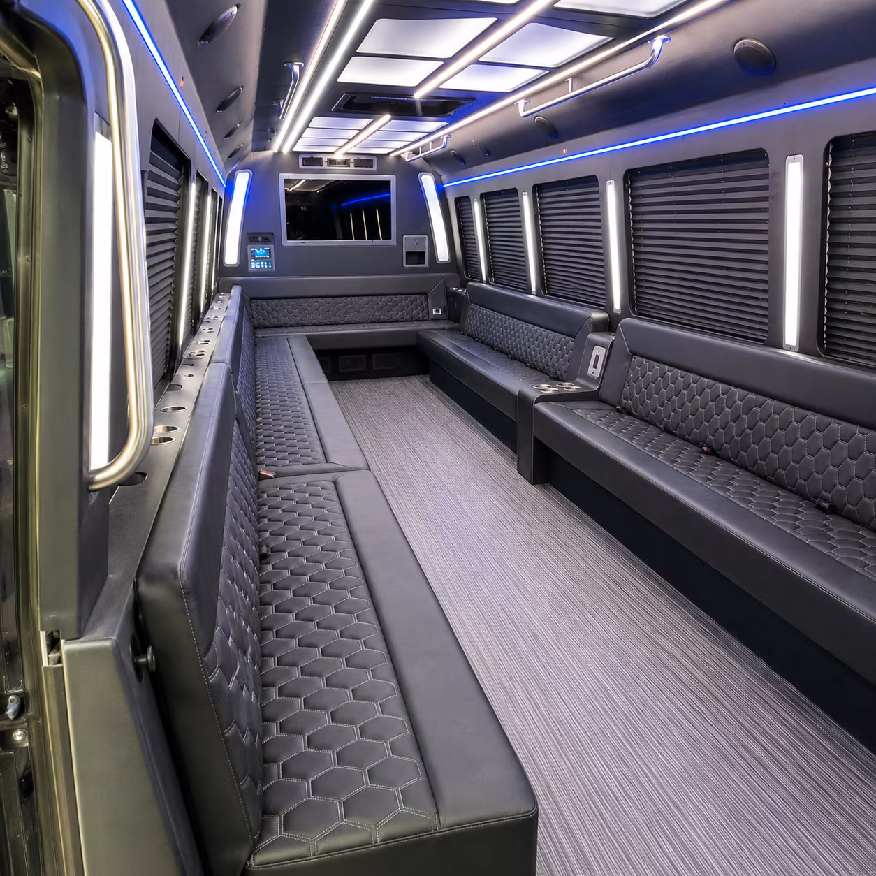burien 40 passenger party bus interior