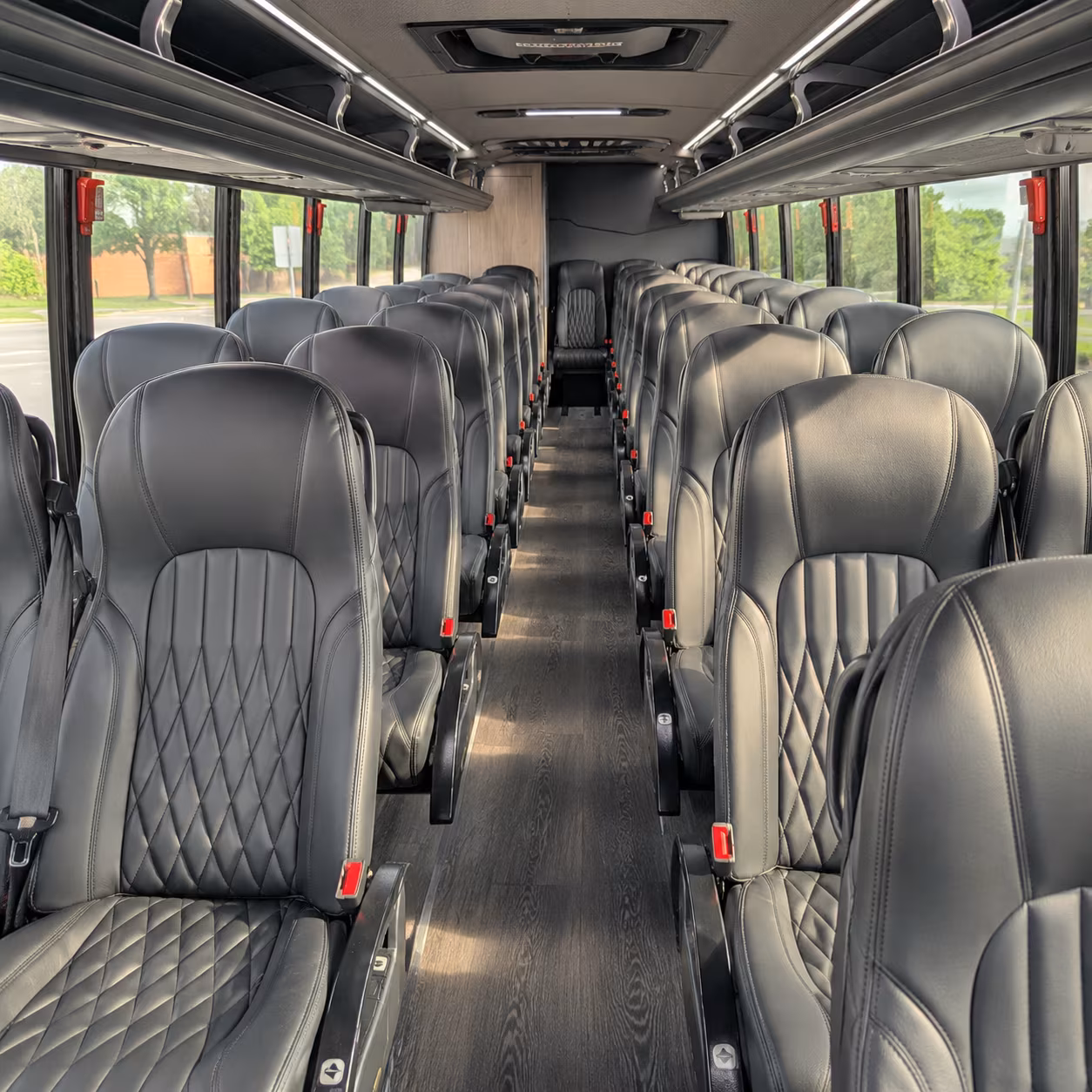 compare minibuses and charter buses for larger burien prom groups