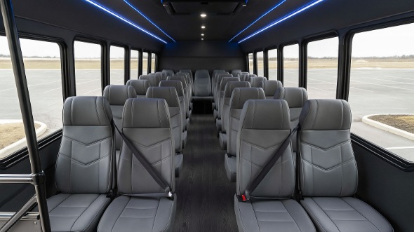 Interior of Charter Bus Company Burien's 15 Passenger Minibus in Burien