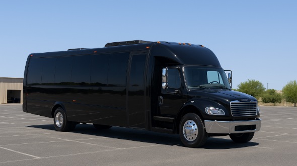 Exterior of Charter Bus Company Kirkland's 20 Passenger Mini bus in Kirkland