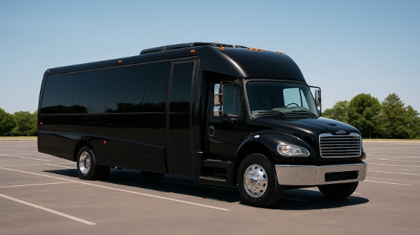 Exterior of Charter Bus Company Burien's 28 Passenger Mini bus in Burien