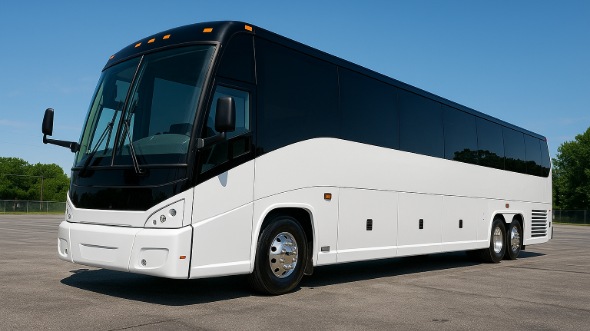 Exterior of Charter Bus Company Burien's 55 Passenger Charter Bus in Burien