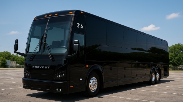 Exterior of Charter Bus Company Burien's 56 Passenger Charter Bus in Burien