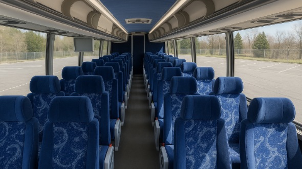 burien 50 passenger charter bus inside