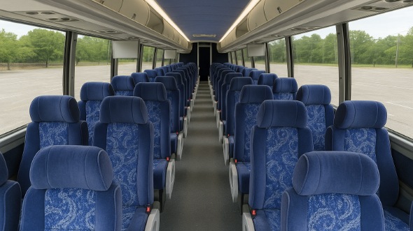 burien 54 passenger charter bus inside