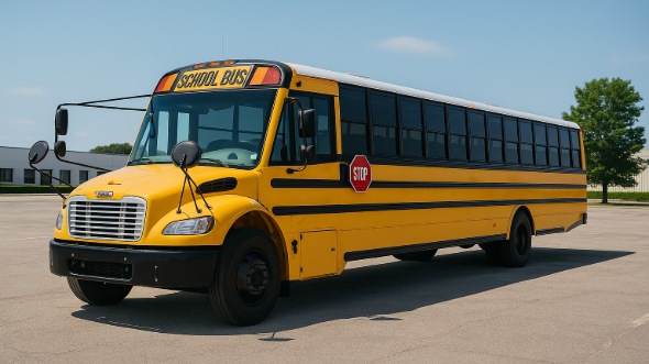 Exterior of Charter Bus Company Burien's School Bus in Burien