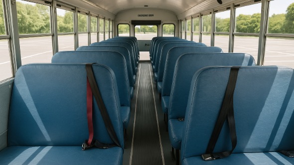Interior of Charter Bus Company Burien's School Bus in Burien